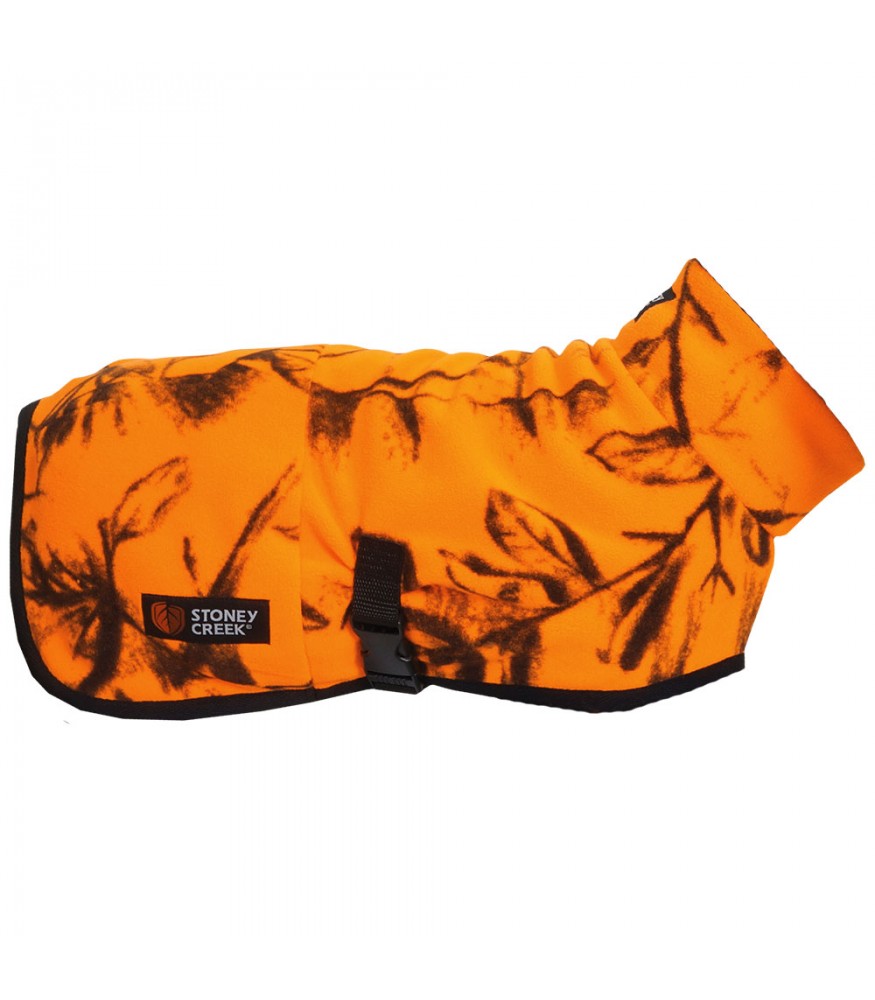 Jones Dog Coat Blaze Orange, Blaze Blue, Watermelon & Black Stoney