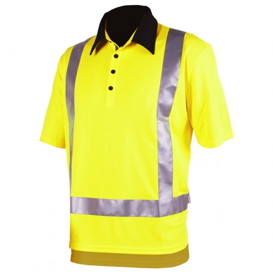 Hi Vis Silverdry Short Sleeve Polo Yellow Stoney Creek Safety / Hi
