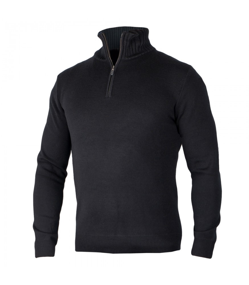 Wool quarter zip mens top