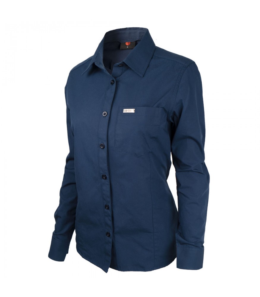 Womens long top sleeve business shirts