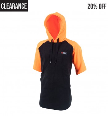 Men's Hooded Bush Tee - Black/Orange