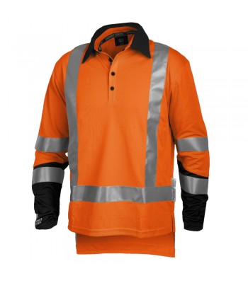 Hi Vis Silverdry Long Sleeve Polo