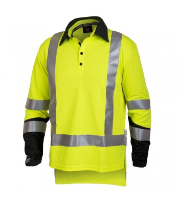 Hi Vis Silverdry Long Sleeve Polo