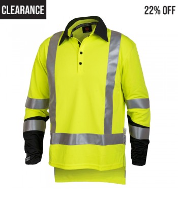 Hi Vis Silverdry Long Sleeve Polo