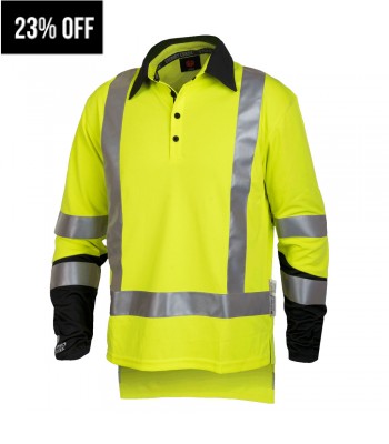 Hi Vis Silverdry Long Sleeve Polo