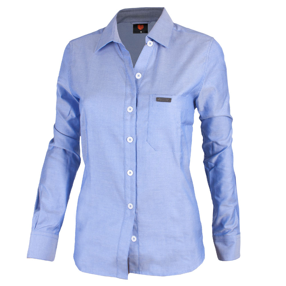 Women's Corporate Shirt Long Sleeve - Blue Gingham, Black Gingham and  Indigo | Stoney Creek Lifestyle Gear