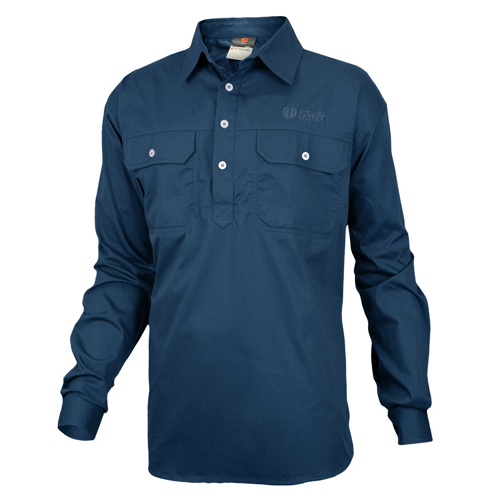 Men's Done & Dusted Shirt - Ketchup, Blue and Rust