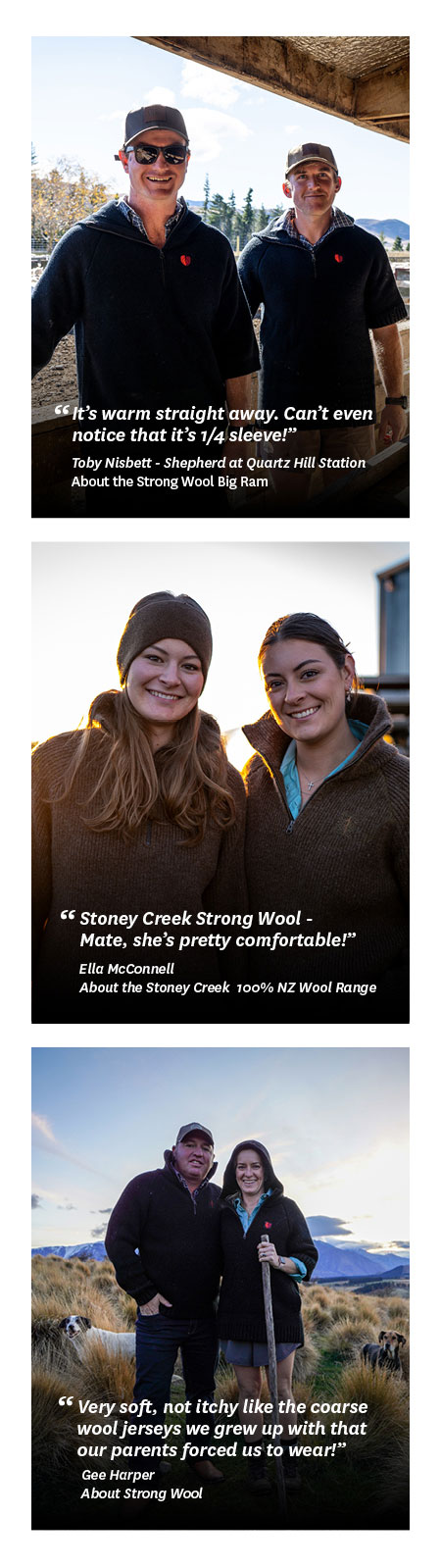 Quotes about Stoney Creek 100% NZ Wool Products