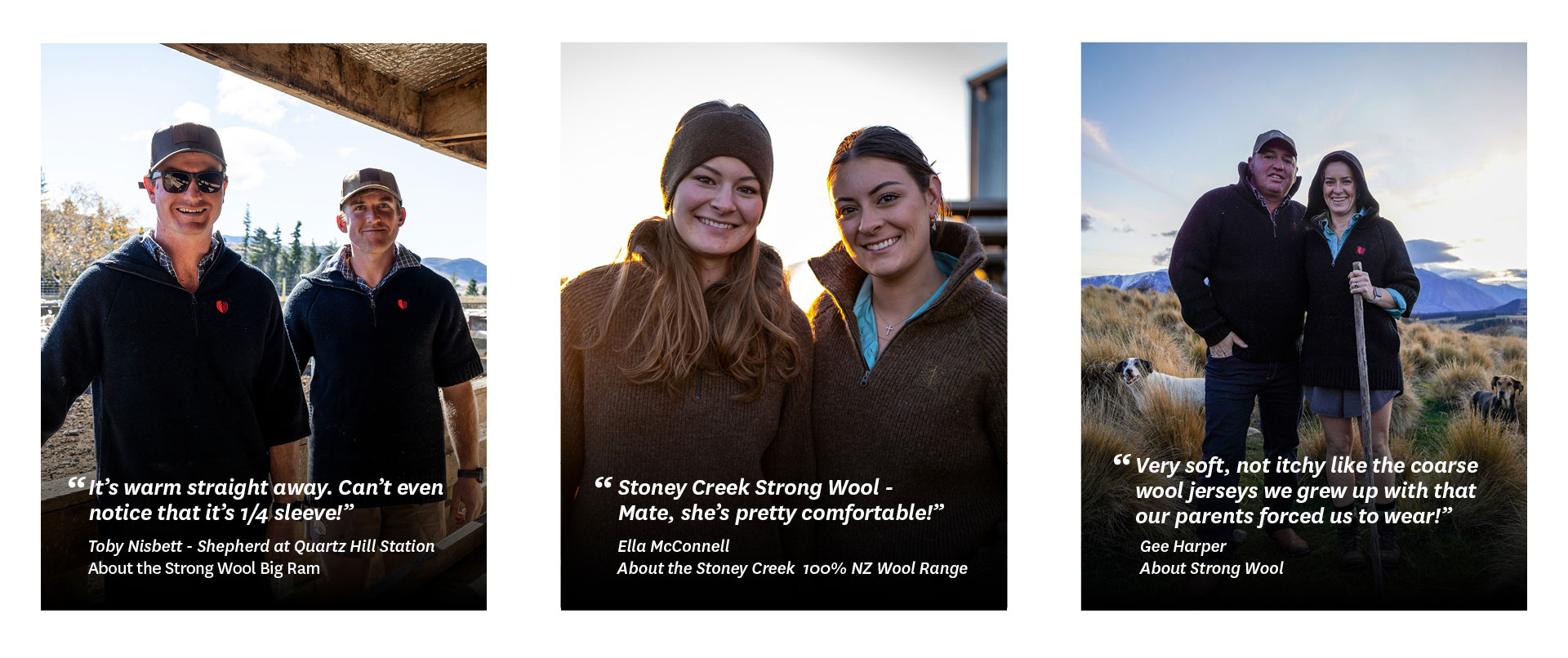 Quotes about Stoney Creek 100% NZ Wool Products